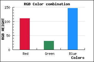 rgb background color #6F1F93 mixer