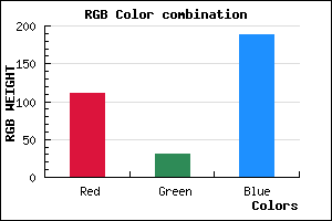 rgb background color #6F1FBD mixer