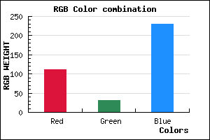 rgb background color #6F1FE6 mixer