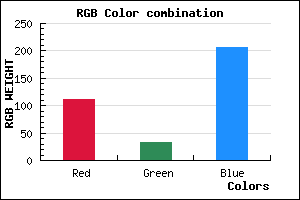 rgb background color #6F21CF mixer