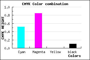 #6F23E6 color CMYK mixer