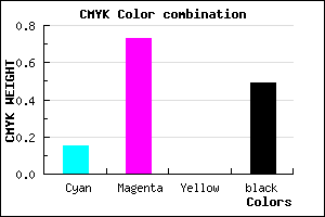 #6F2483 color CMYK mixer