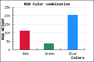 rgb background color #6F25CD mixer