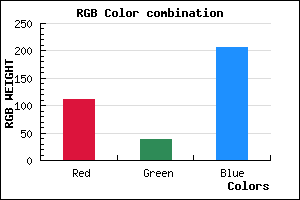 rgb background color #6F26CE mixer