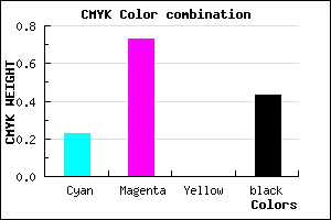 #6F2791 color CMYK mixer
