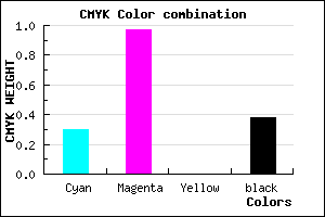 #6F049E color CMYK mixer