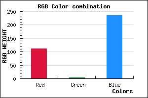 rgb background color #6F04EC mixer