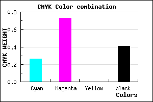 #6F2896 color CMYK mixer