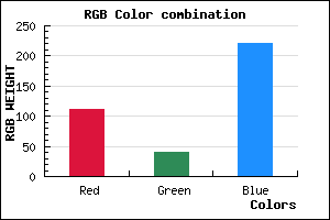 rgb background color #6F28DC mixer
