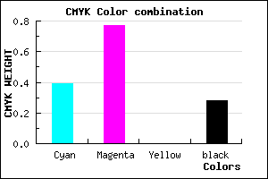 #6F2BB7 color CMYK mixer