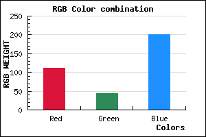 rgb background color #6F2BC9 mixer