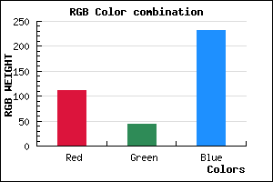 rgb background color #6F2BE7 mixer