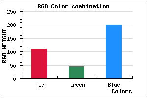 rgb background color #6F2DC9 mixer