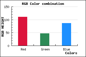 rgb background color #6F2F57 mixer