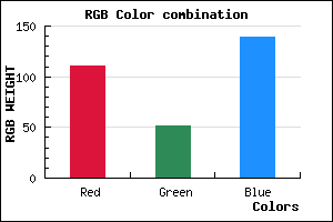 rgb background color #6F338B mixer