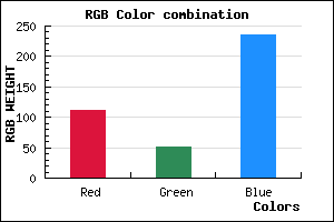 rgb background color #6F34EC mixer