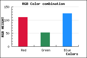 rgb background color #6F357D mixer