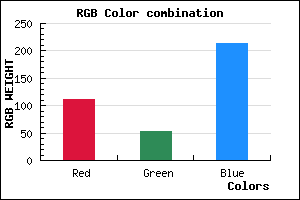 rgb background color #6F35D5 mixer