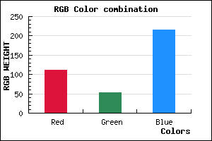 rgb background color #6F35D7 mixer