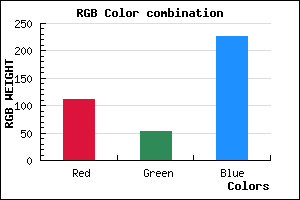 rgb background color #6F35E3 mixer