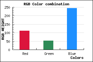 rgb background color #6F35F5 mixer