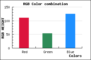 rgb background color #6F367D mixer