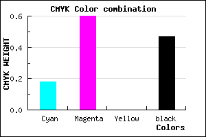#6F3687 color CMYK mixer