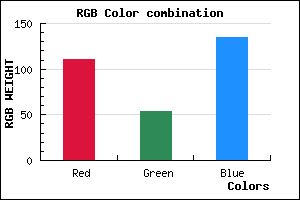 rgb background color #6F3687 mixer