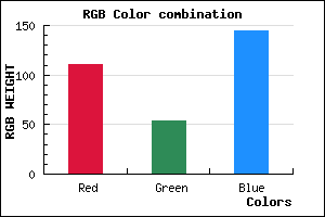 rgb background color #6F3690 mixer