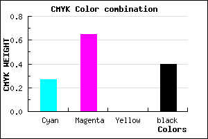 #6F3699 color CMYK mixer