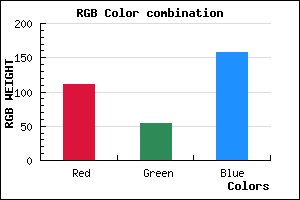 rgb background color #6F369D mixer