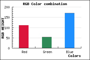 rgb background color #6F36AB mixer