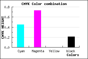 #6F36C9 color CMYK mixer
