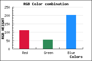 rgb background color #6F36CA mixer