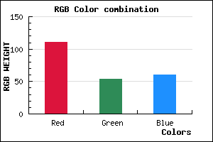 rgb background color #6F363C mixer