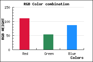 rgb background color #6F3656 mixer