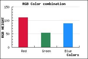 rgb background color #6F3659 mixer