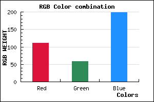 rgb background color #6F3AC6 mixer