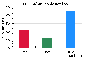 rgb background color #6F3AE1 mixer