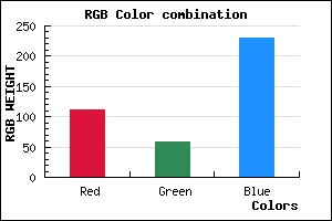 rgb background color #6F3AE6 mixer