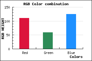 rgb background color #6F3B7D mixer