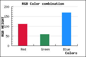 rgb background color #6F3BA9 mixer
