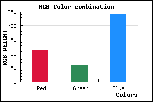 rgb background color #6F3BF3 mixer