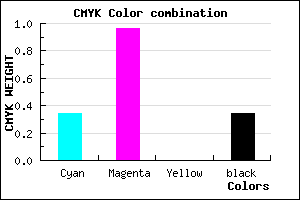 #6F06A8 color CMYK mixer
