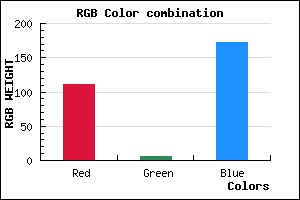 rgb background color #6F06AC mixer