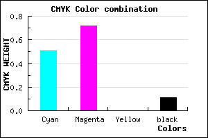 #6F40E4 color CMYK mixer