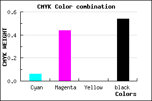 #6F4276 color CMYK mixer