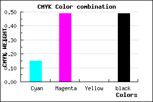 #6F4383 color CMYK mixer