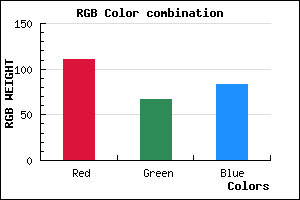 rgb background color #6F4353 mixer