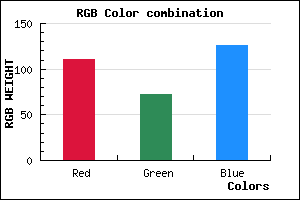 rgb background color #6F487E mixer